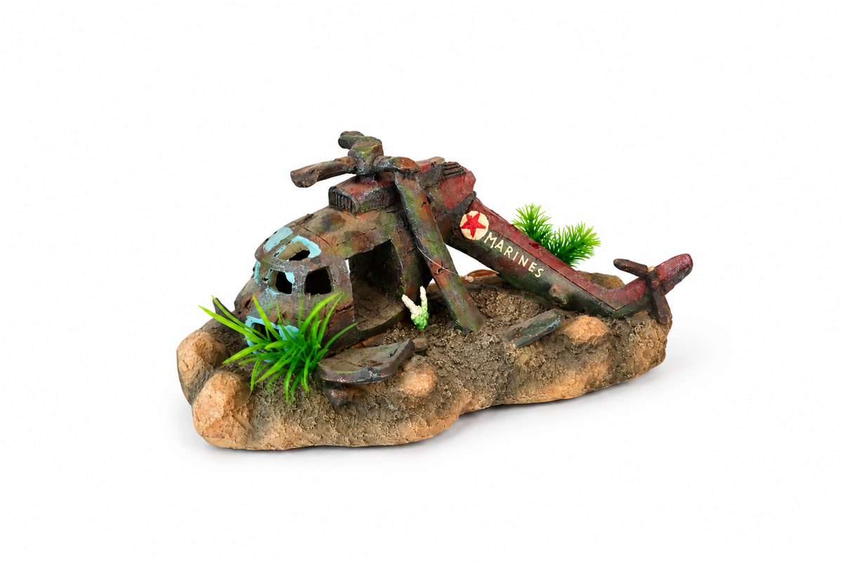 Helicopter aquarium decoratie